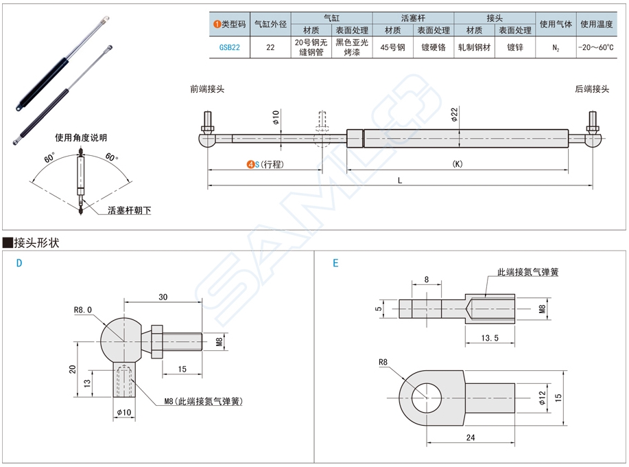 氮气弹簧行程的选择应该注意什么