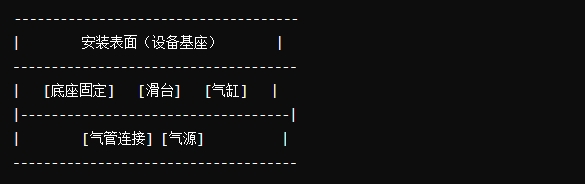 侧轨型精密滑台气缸的安装示意图