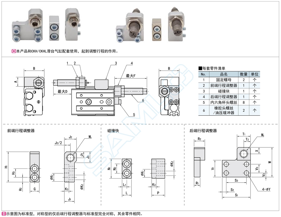 气缸行程调整器都有哪些规格型号